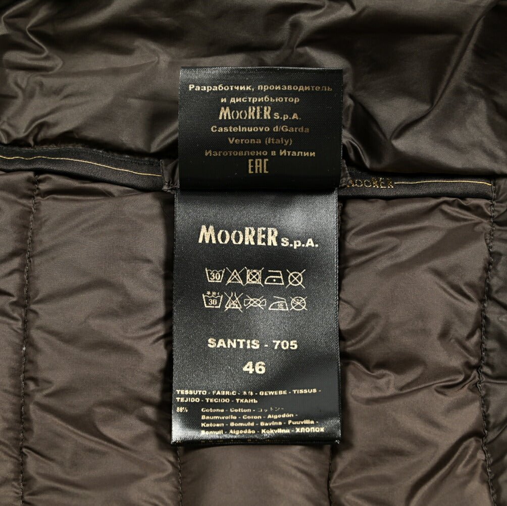 SALE｜MOORER SANTIS - 705 デニム×ナイロン 異素材コンビダウンジャケット｜418209 - 46｜GUARDAROBA MILANO OFFICIAL STORE