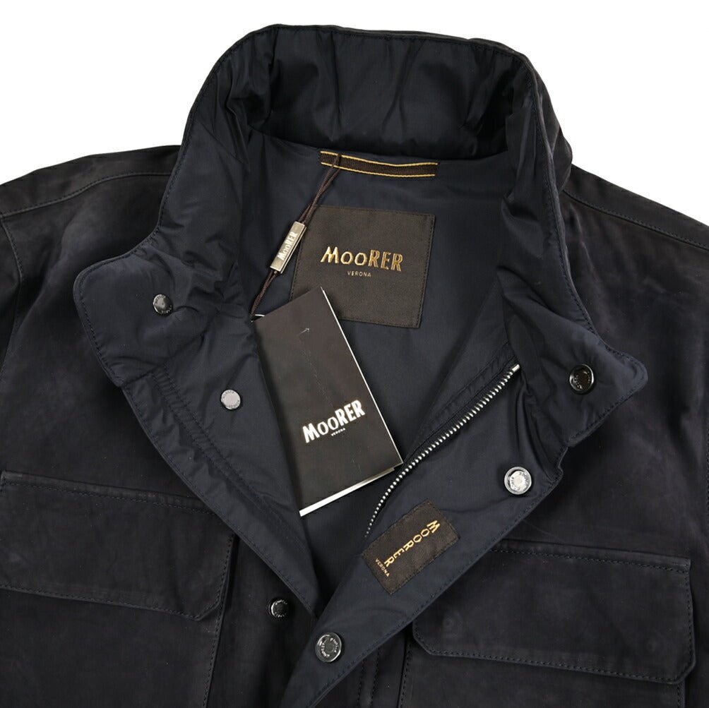 MOORER SARNICO - NK スタンドカラーレザーフード付きブルゾン M - 65｜436748-46｜GUARDAROBA MILANO OFFICIAL STORE