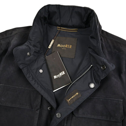 MOORER SARNICO - NK スタンドカラーレザーフード付きブルゾン M - 65｜436748-46｜GUARDAROBA MILANO OFFICIAL STORE