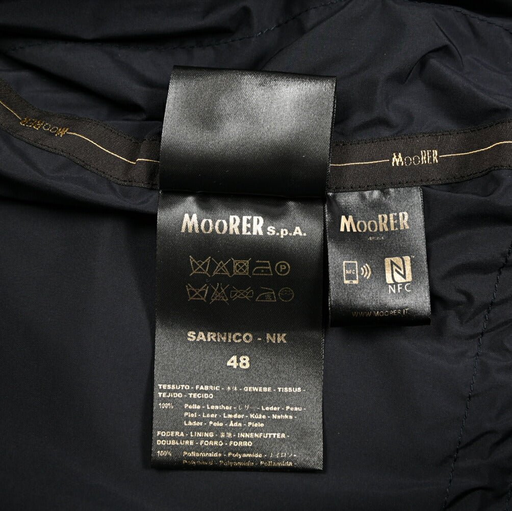 MOORER SARNICO - NK スタンドカラーレザーフード付きブルゾン M - 65｜436748-46｜GUARDAROBA MILANO OFFICIAL STORE