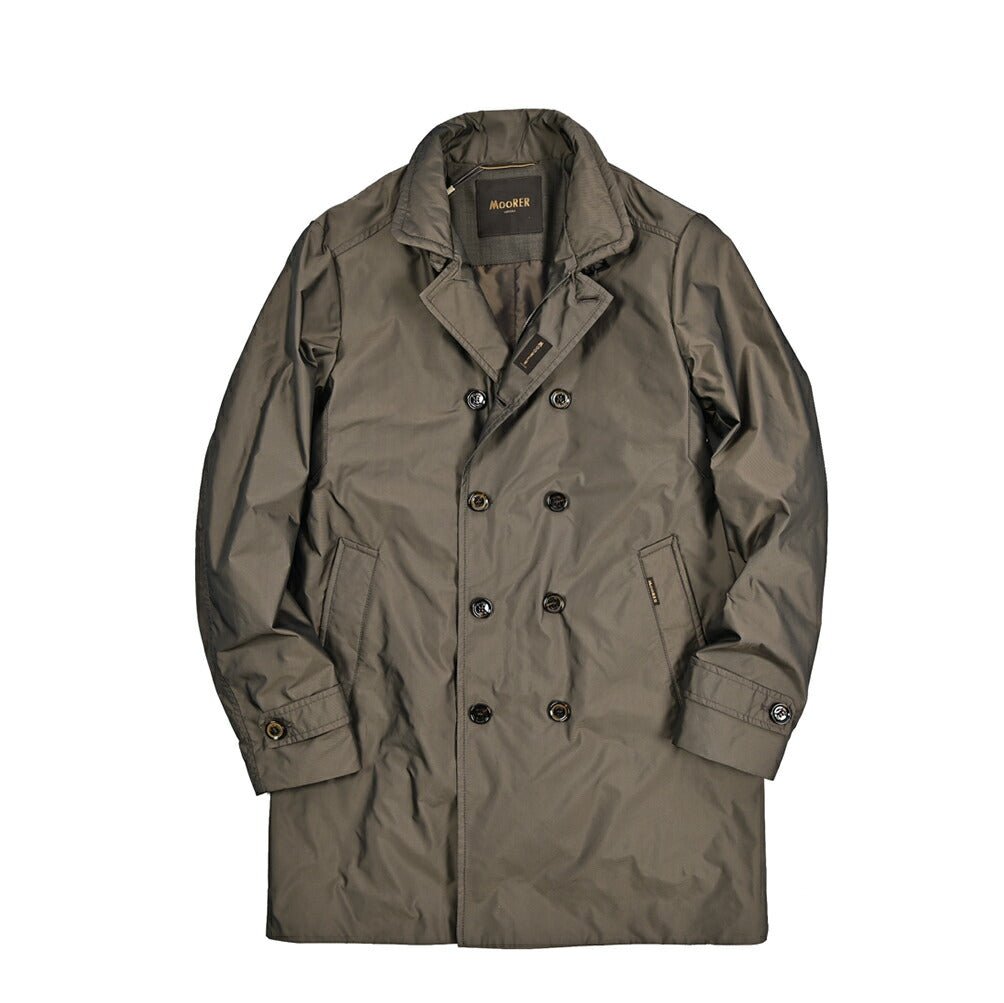 MOORER SC - MORANDI - KM ポリエステル100% セミダブルブレストトレンチコート｜436029-50｜GUARDAROBA MILANO OFFICIAL STORE