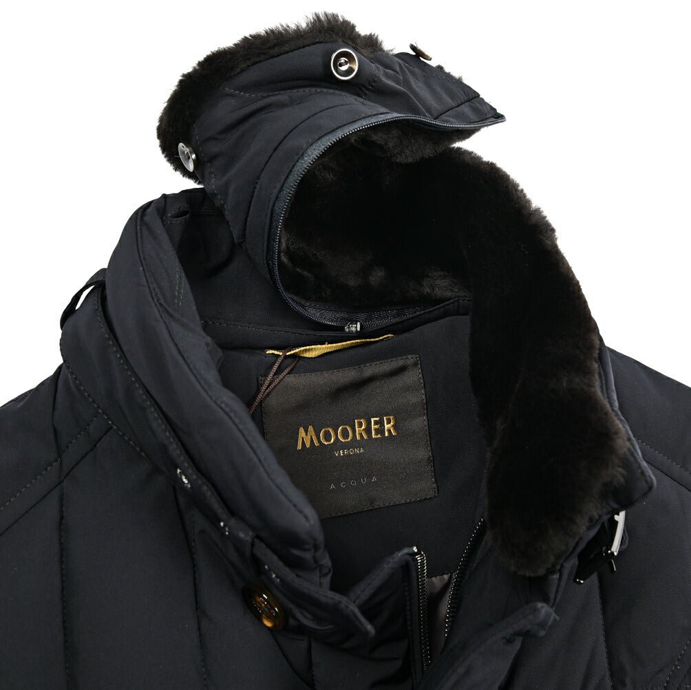 MOORER "SIRO - KN" ストレッチナイロン スタンドカラーダウンジャケット / ACQUA RESISTANT(撥水)｜420455｜GUARDAROBA MILANO OFFICIAL STORE