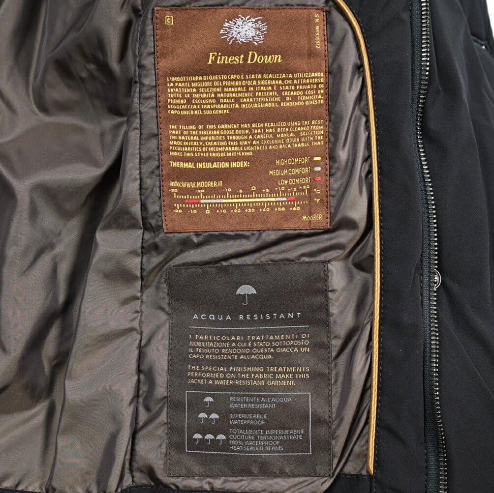 MOORER "SIRO - KN" ストレッチナイロン スタンドカラーダウンジャケット / ACQUA RESISTANT(撥水)｜420455｜GUARDAROBA MILANO OFFICIAL STORE