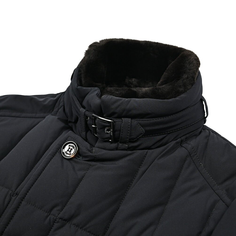 MOORER "SIRO - KN" ストレッチナイロン スタンドカラーダウンジャケット / ACQUA RESISTANT(撥水)｜420455｜GUARDAROBA MILANO OFFICIAL STORE