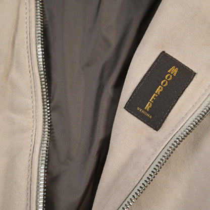 MOORER “SORANO-UR” シープレザー100% スエードレザーブルゾン ベージュ(GESSO) 46 | GUARDAROBA MILANO OFFICIAL STORE
