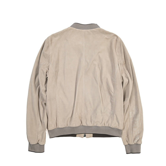 MOORER “SORANO-UR” シープレザー100% スエードレザーブルゾン ベージュ(GESSO) 46 | GUARDAROBA MILANO OFFICIAL STORE