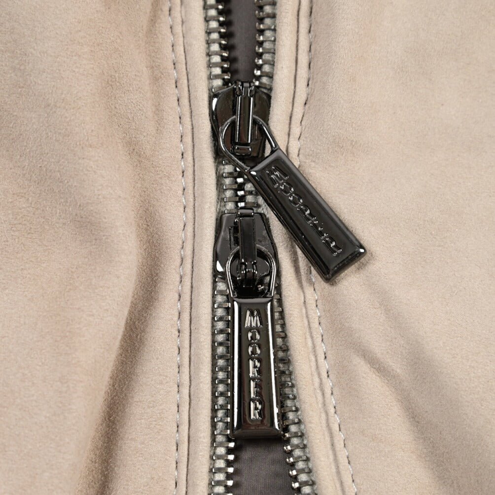 MOORER “SORANO-UR” シープレザー100% スエードレザーブルゾン ベージュ(GESSO) 46 | GUARDAROBA MILANO OFFICIAL STORE