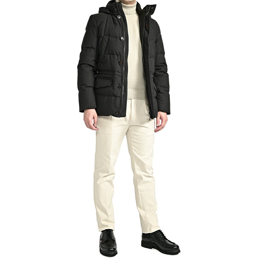 MOORER "SP - PHILIP - PE" ヴァージンウール 着脱可能フード付きダウンジャケット｜418180 - 46｜GUARDAROBA MILANO OFFICIAL STORE