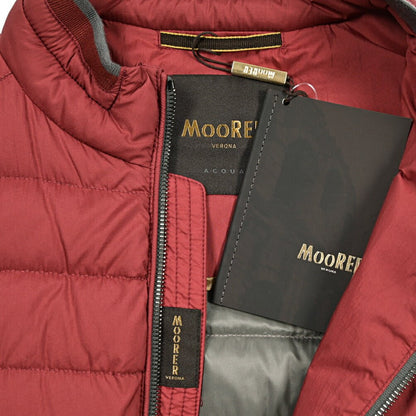 MOORER "STARUSS - S3" ストレッチナイロン スタンドカラーライトダウンジャケット / ACQUA RESISTANT(撥水)｜418258｜GUARDAROBA MILANO OFFICIAL STORE