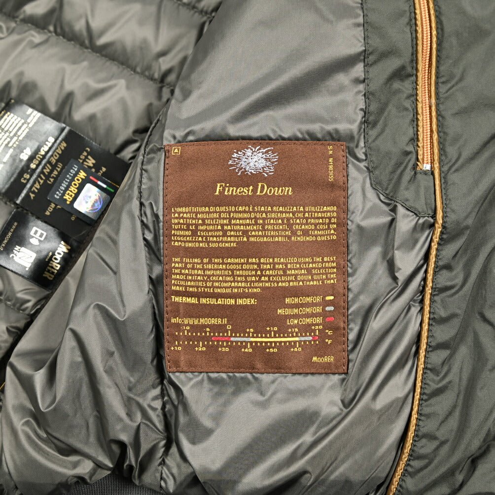 MOORER STRAUSS - S3 スタンドカラーライトダウンジャケット / ACQUA RESISTANT(撥水)｜418260｜GUARDAROBA MILANO OFFICIAL STORE