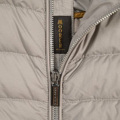 MOORER “STRAUSS-S3” 高機能ストレッチナイロン ダウンブルゾン / ACQUA RESISTANT(撥水) グレー(PEARL) 48 | GUARDAROBA MILANO OFFICIAL STORE