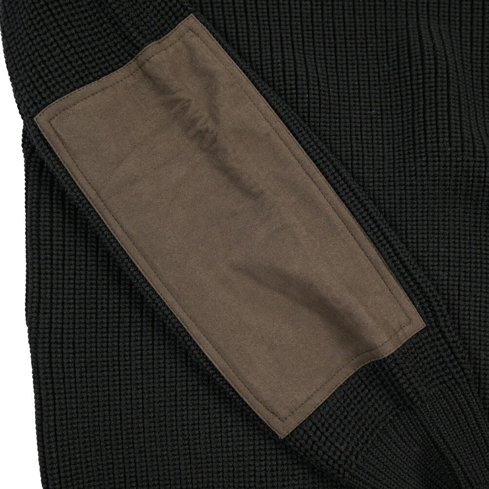 MOORER “STUART-HN” ウール100% リブ編みローゲージニットセーター ブラック(NERO) 46 | GUARDAROBA MILANO OFFICIAL STORE