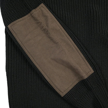 MOORER “STUART-HN” ウール100% リブ編みローゲージニットセーター ブラック(NERO) 46 | GUARDAROBA MILANO OFFICIAL STORE