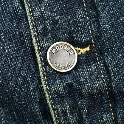 MOORER "TABURNO - 104" ストレッチデニム ボアカラーダウンジャケット｜420310 - 48｜GUARDAROBA MILANO OFFICIAL STORE