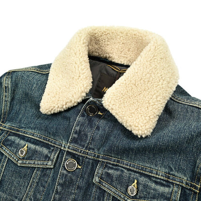 MOORER "TABURNO - 104" ストレッチデニム ボアカラーダウンジャケット｜420310 - 48｜GUARDAROBA MILANO OFFICIAL STORE