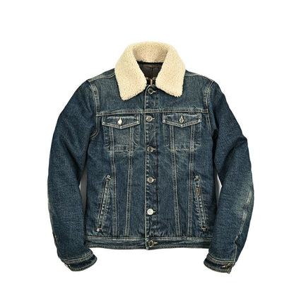 MOORER "TABURNO - 104" ストレッチデニム ボアカラーダウンジャケット｜420310 - 48｜GUARDAROBA MILANO OFFICIAL STORE