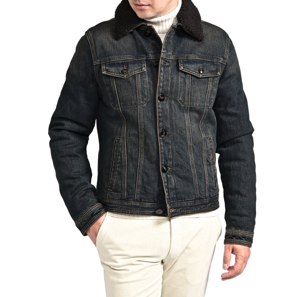 MOORER "TABURNO - 104" ストレッチデニム ボアカラーダウンジャケット｜420408｜GUARDAROBA MILANO OFFICIAL STORE