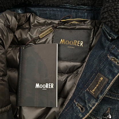 MOORER "TABURNO - 104" ストレッチデニム ボアカラーダウンジャケット｜420408｜GUARDAROBA MILANO OFFICIAL STORE