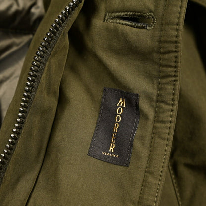 MOORER "TED - S1" ポリエステル混コットン ダウンコートフーディー / ACQUA RESISTANT(撥水)｜420443 - 46｜GUARDAROBA MILANO OFFICIAL STORE