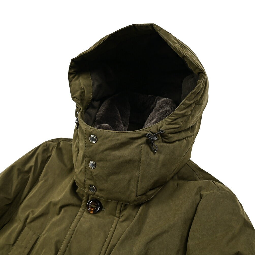 MOORER "TED - S1" ポリエステル混コットン ダウンコートフーディー / ACQUA RESISTANT(撥水)｜420443 - 46｜GUARDAROBA MILANO OFFICIAL STORE