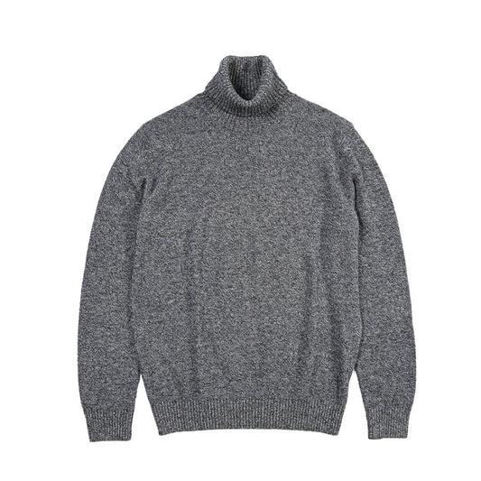 MOORER “TODI-CWS” カシミヤ100% メランジニットタートルネックセーター ネイビー(NAVY) 46 | GUARDAROBA MILANO OFFICIAL STORE