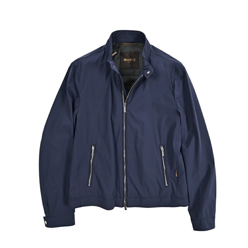 MOORER VANGI - KN ストレッチナイロン シングルライダースナイロンジャケット / ACQUA RESISTANT(撥水)｜435852-50｜GUARDAROBA MILANO OFFICIAL STORE