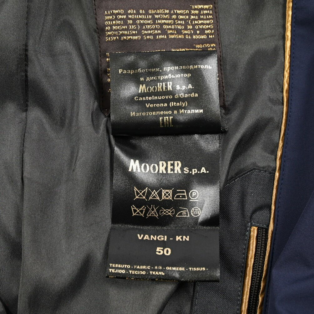 MOORER VANGI - KN ストレッチナイロン シングルライダースナイロンジャケット / ACQUA RESISTANT(撥水)｜435852-50｜GUARDAROBA MILANO OFFICIAL STORE