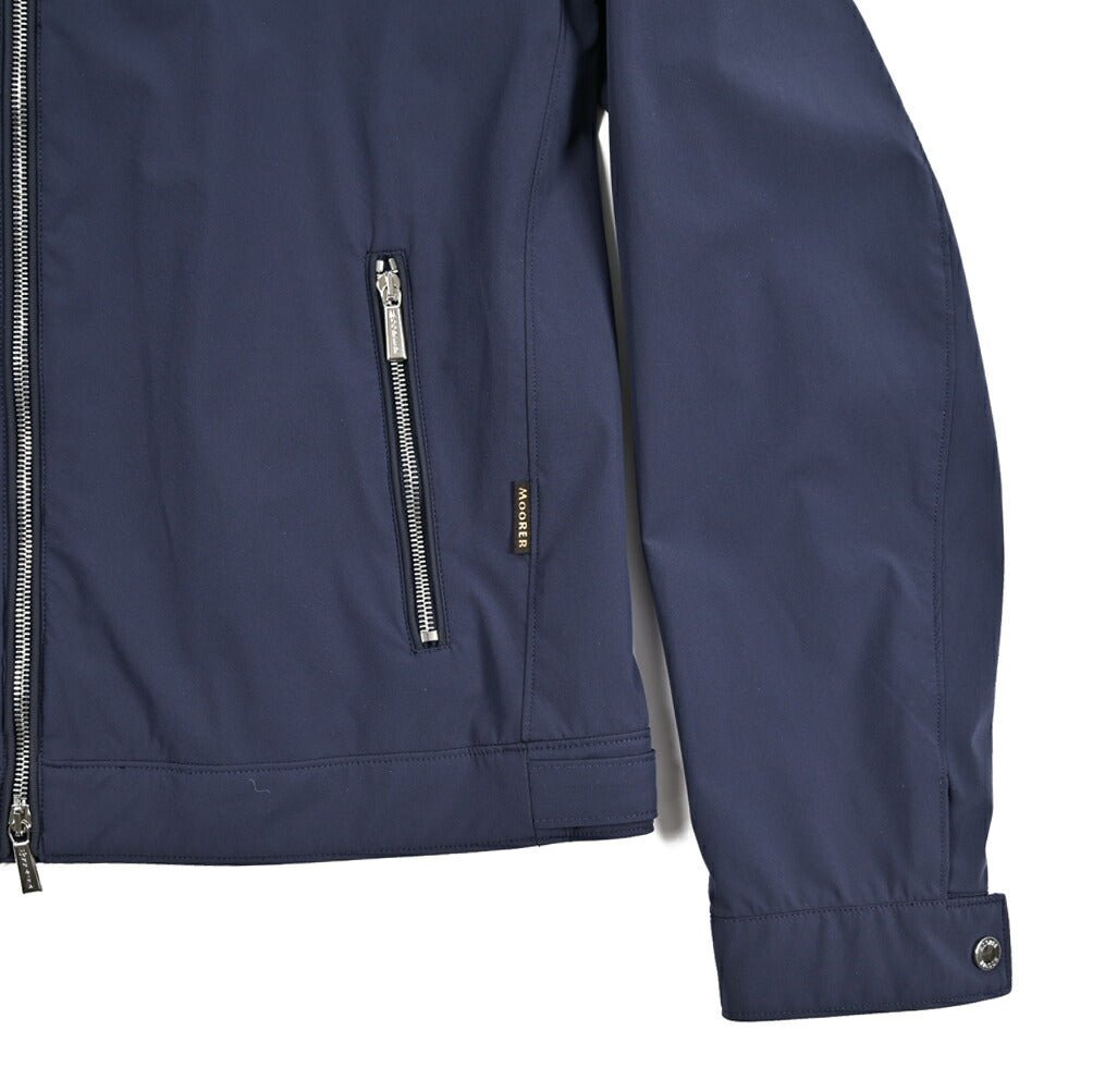 MOORER VANGI - KN ストレッチナイロン シングルライダースナイロンジャケット / ACQUA RESISTANT(撥水)｜435852-50｜GUARDAROBA MILANO OFFICIAL STORE