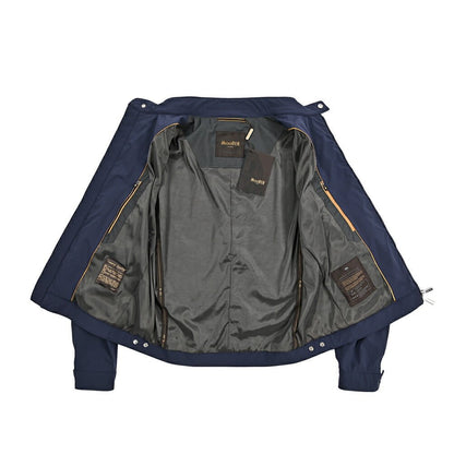 MOORER VANGI - KN ストレッチナイロン シングルライダースナイロンジャケット / ACQUA RESISTANT(撥水)｜435852-50｜GUARDAROBA MILANO OFFICIAL STORE