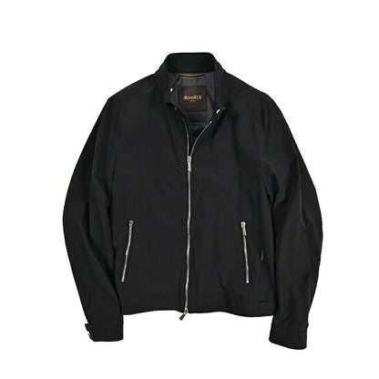 MOORER VANGI - KN ストレッチナイロン シングルライダースジャケット / ACQUA RESISTANT(撥水)｜435970-48｜GUARDAROBA MILANO OFFICIAL STORE