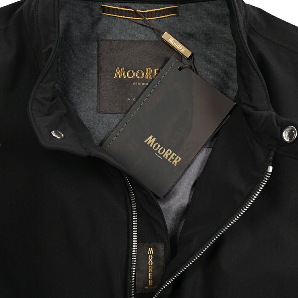 MOORER VANGI - KN ストレッチナイロン シングルライダースジャケット / ACQUA RESISTANT(撥水)｜435970-48｜GUARDAROBA MILANO OFFICIAL STORE