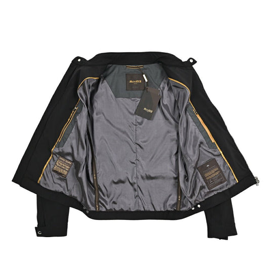 MOORER VANGI - KN ストレッチナイロン シングルライダースジャケット / ACQUA RESISTANT(撥水)｜435970-48｜GUARDAROBA MILANO OFFICIAL STORE