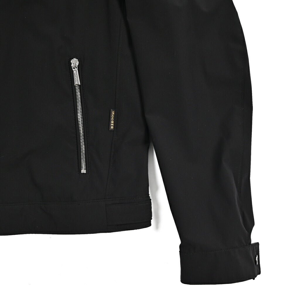 MOORER VANGI - KN ストレッチナイロン シングルライダースジャケット / ACQUA RESISTANT(撥水)｜435970-48｜GUARDAROBA MILANO OFFICIAL STORE