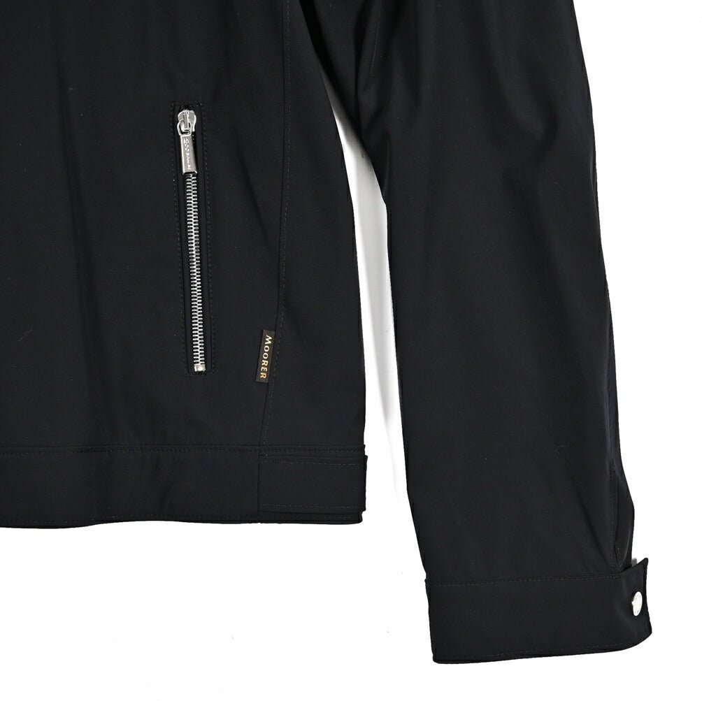 MOORER VANGI - KN ストレッチナイロン シングルライダースジャケット / ACQUA RESISTANT(撥水)｜435973-50｜GUARDAROBA MILANO OFFICIAL STORE