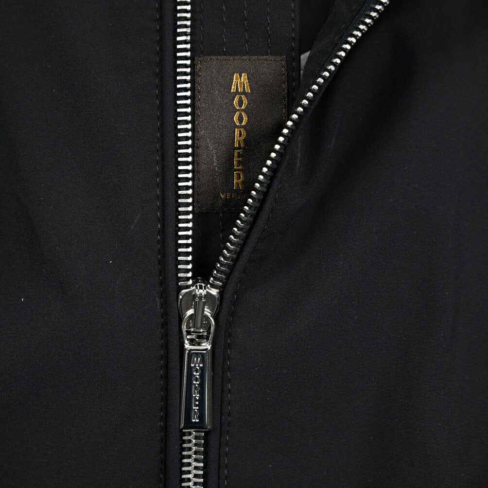 MOORER VANGI - KN ストレッチナイロン シングルライダースジャケット / ACQUA RESISTANT(撥水)｜435973-50｜GUARDAROBA MILANO OFFICIAL STORE