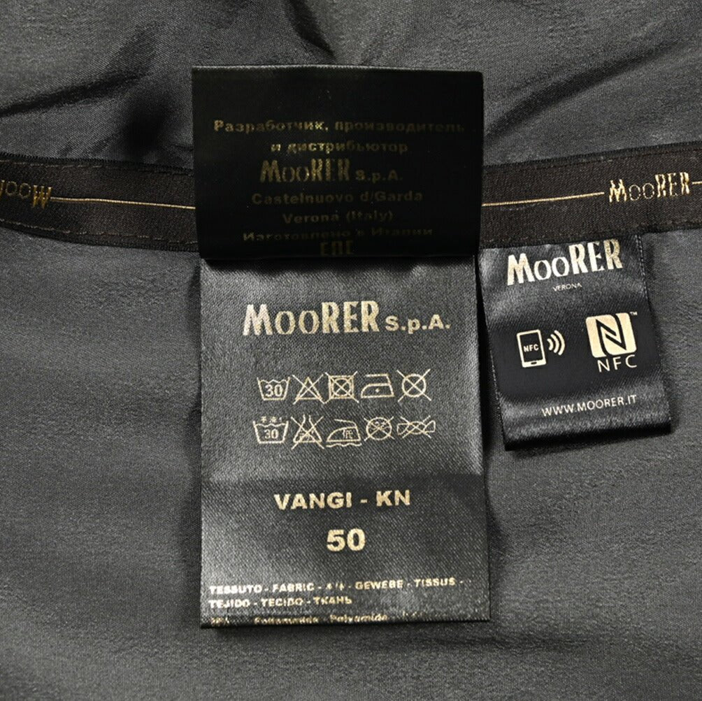 MOORER VANGI - KN ストレッチナイロン シングルライダースジャケット / ACQUA RESISTANT(撥水)｜435973-50｜GUARDAROBA MILANO OFFICIAL STORE