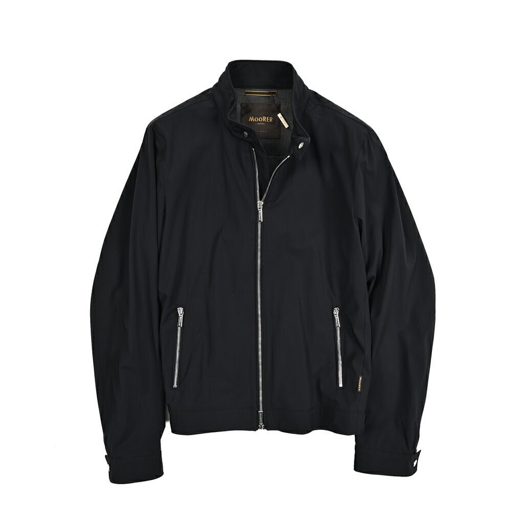 MOORER VANGI - KN ストレッチナイロン シングルライダースジャケット / ACQUA RESISTANT(撥水)｜435973-50｜GUARDAROBA MILANO OFFICIAL STORE