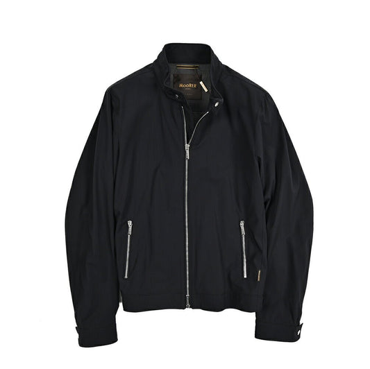 MOORER VANGI - KN ストレッチナイロン シングルライダースジャケット / ACQUA RESISTANT(撥水)｜435973-50｜GUARDAROBA MILANO OFFICIAL STORE
