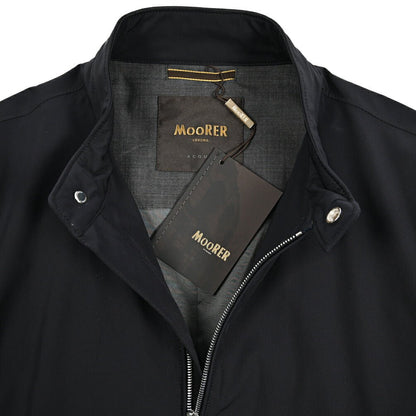 MOORER VANGI - KN ストレッチナイロン シングルライダースジャケット / ACQUA RESISTANT(撥水)｜435973-50｜GUARDAROBA MILANO OFFICIAL STORE