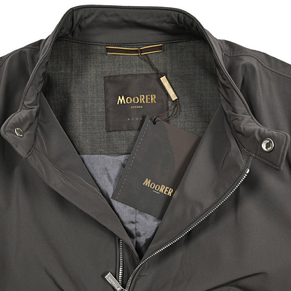 MOORER VANGI - KN ストレッチナイロン シングルライダースジャケット / ACQUA RESISTANT(撥水)｜436071｜GUARDAROBA MILANO OFFICIAL STORE