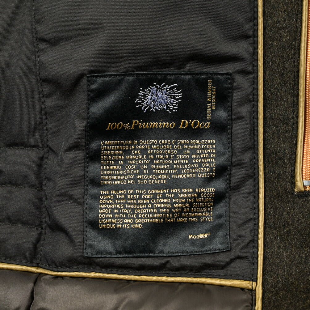 MOORER "VELIO - CS" カシミヤ100% ダブルブレストダウンジャケット｜418228｜GUARDAROBA MILANO OFFICIAL STORE