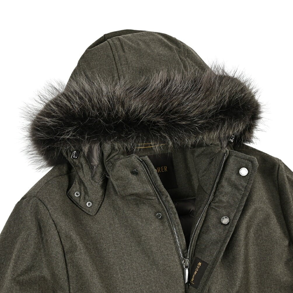 MOORER "VERMONT - FUR - LL" カシミヤ混ウール ファーフード付きダウンコート｜420325｜GUARDAROBA MILANO OFFICIAL STORE