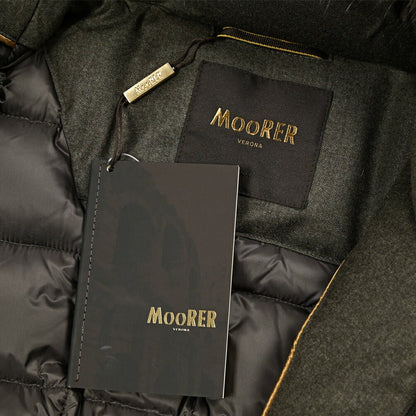 MOORER "VERMONT - FUR - LL" カシミヤ混ウール ファーフード付きダウンコート｜420325｜GUARDAROBA MILANO OFFICIAL STORE