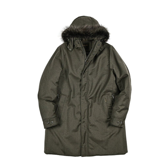 MOORER "VERMONT - FUR - LL" カシミヤ混ウール ファーフード付きダウンコート｜420325｜GUARDAROBA MILANO OFFICIAL STORE