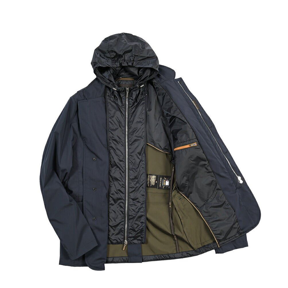 MOORER “VESPUCCI-TJ” 着脱可能フロントライナー付き ライトジャケット ネイビー(DARK BLU) 48 | GUARDAROBA MILANO OFFICIAL STORE