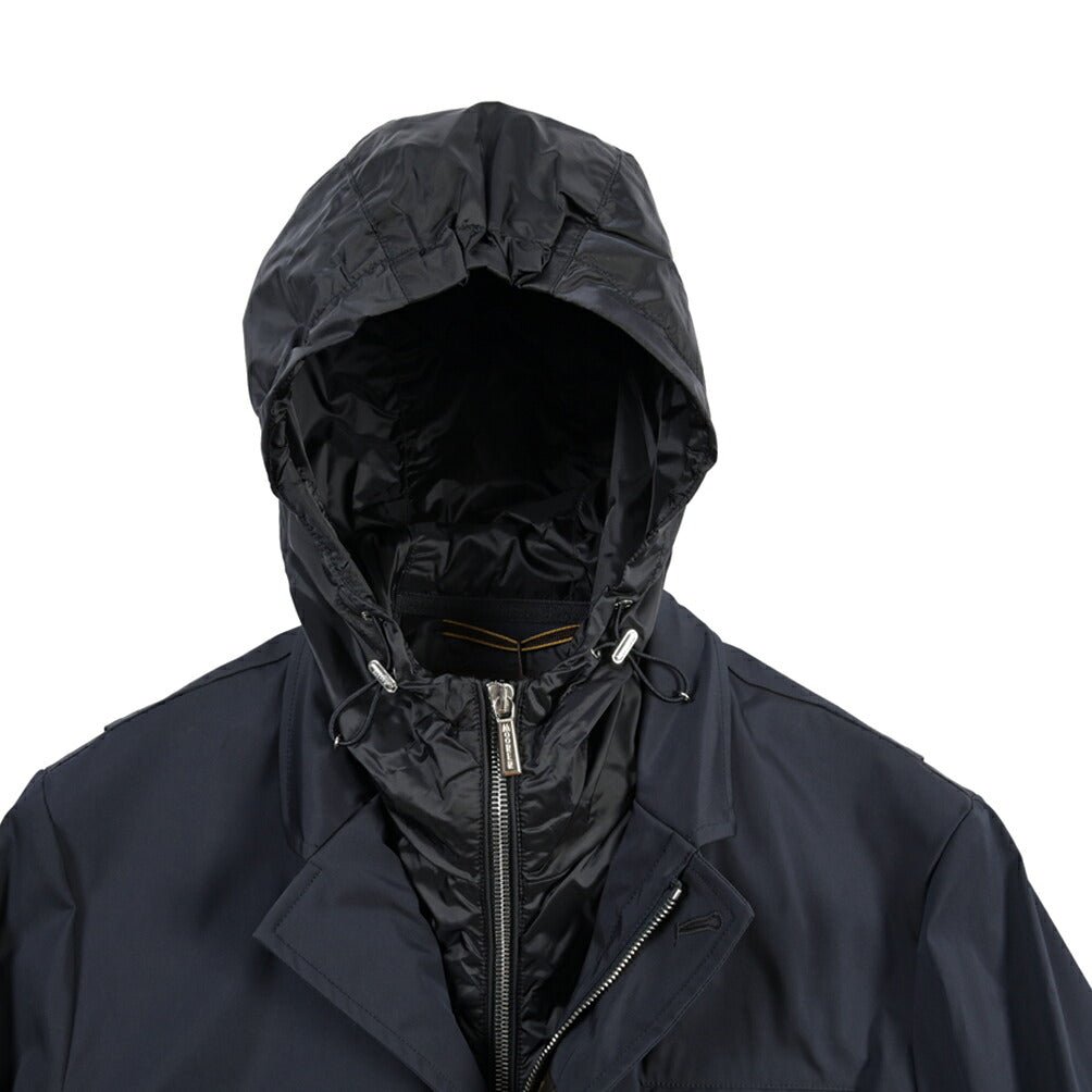 MOORER “VESPUCCI-TJ” 着脱可能フロントライナー付き ライトジャケット ネイビー(DARK BLU) 48 | GUARDAROBA MILANO OFFICIAL STORE