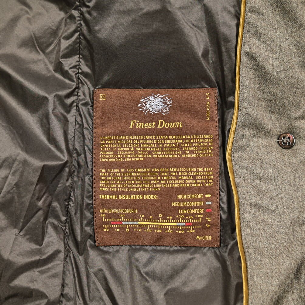 《レディース》MOORER "VETIVER - IL" カシミヤ100% スタンドカラーダウンコート｜420424｜GUARDAROBA MILANO OFFICIAL STORE