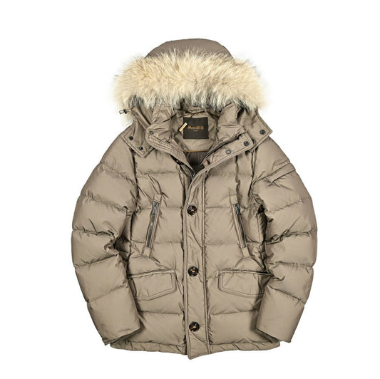 MOORER "VINCENT - KM" ポリエステル100% ファーフード付きダウンジャケット｜420501｜GUARDAROBA MILANO OFFICIAL STORE