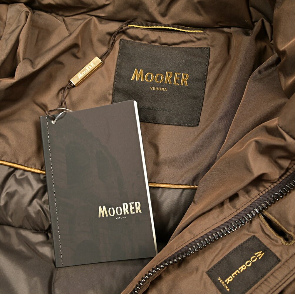 MOORER "VINCENT - KM" ポリエステル100% ファーフード付きダウンジャケット｜420502｜GUARDAROBA MILANO OFFICIAL STORE
