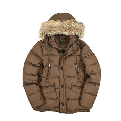 MOORER "VINCENT - KM" ポリエステル100% ファーフード付きダウンジャケット｜420502｜GUARDAROBA MILANO OFFICIAL STORE